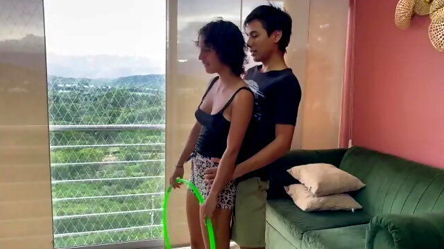 I Help My Little Stepsister with Her Aerobics Classes and I End Up Fucking He...