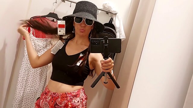Sexy brown-haired fitting room wooly vag, big nipples. Hot amateur wifehairy pussy, big ass, big tits, big nipples.