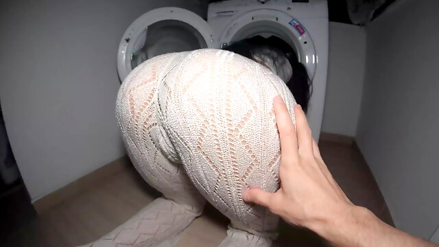 Big Dick Filled Tight Pussy with Cum. Stepsister Stuck for