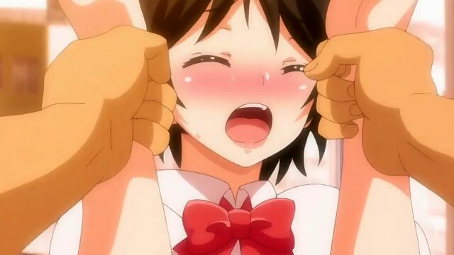 Tanned teen with big natural tits