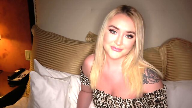 POV video of small tits blonde Chloe Marie getting fucked hard