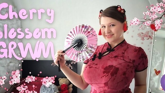 Cherry Blossom Grwm, Soft and Sensual Tease in a Cheongsam