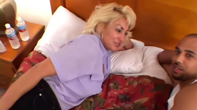 Blonde Mature Gets Big Black Cock