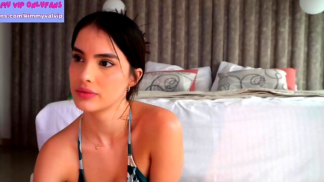 Beautiful teen brunette Jessica Sinn masturbates