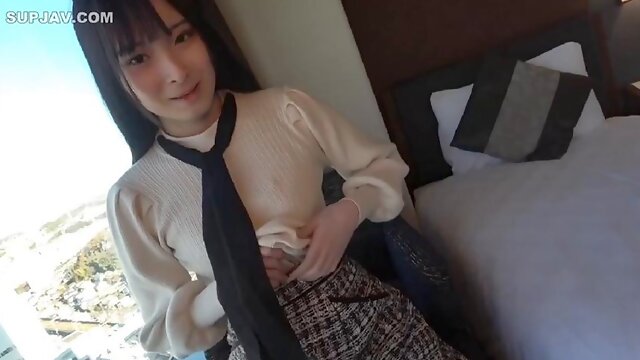 Uncensored A sex video with a neat and tidy con cafe girl  She thrusts from behind and then creampies!