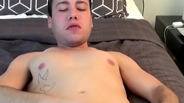 Adorable Blake Stone shoots a massive creamy cum after a rough cock stroking