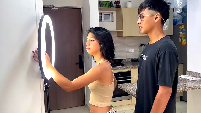 I Help My Little Stepsister with Her Social Networks. I End Up Cumming in Her...