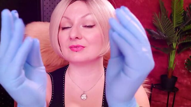 2 Layers of Fetish Nurse Medical Gloves. Arya Grander. Asmr No Nude Video