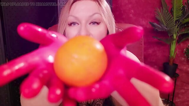 Asmr: Nurse Gloves and Eating Oranges! Arya Grander
