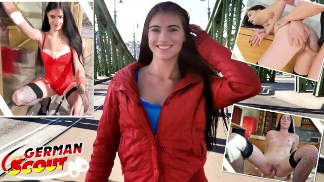 Skinny Tall Teen Lana Lenani with Long Legs and Hair at Casting Fuck