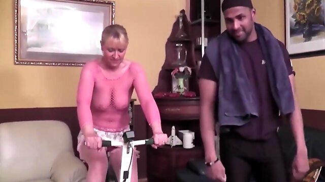 The Sports Teacher Smashes The Mature Woman On The Ground