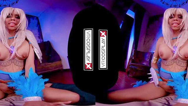 Ebony Blue Skirt Costume VR Hard sex