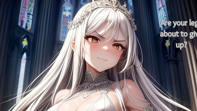 Damsel Raynare rejects her eager slut in a femdom humiliation JOI session