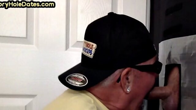 Jockstrap amateur DILF fucked in gloryhole