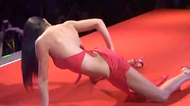 Sofia Cucci stripping and playing with her pussy at EroticSex 2008 in Prague