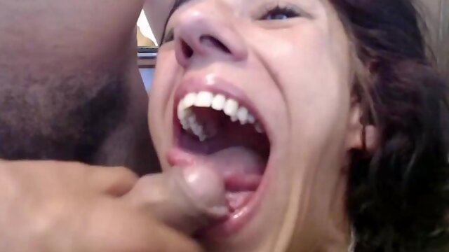 Jerking For Her Open Mouth+Sexy Tongue