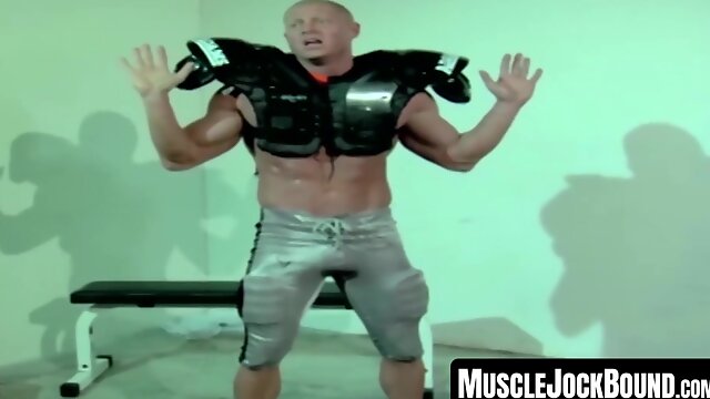 MuscleJockBound.com - Blond submissive jocks public humiliation with a wetting accident before practice