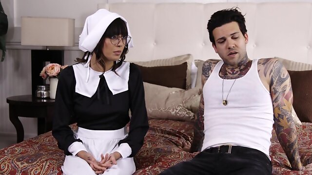 Shy Amish girl Janice Griffith shows her naughty side once naked