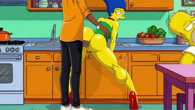 Marge Fucked While Homers Takes a Nap - 2D Simpsons Animation
