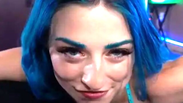 Jewelz Blu in adorned in cum