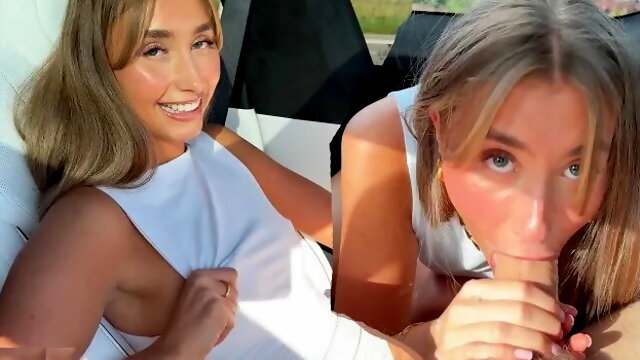 Sexy Lily Phillips Picked Up and Creampie in Self Driving Tesla