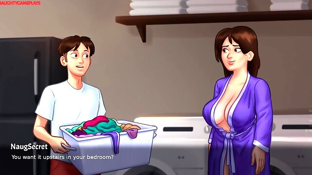 Summertime Saga 05 - Hot MILF Needs Massage From Horny Pervert Tenant, Guy Seduces Sexy MILF with a Massage