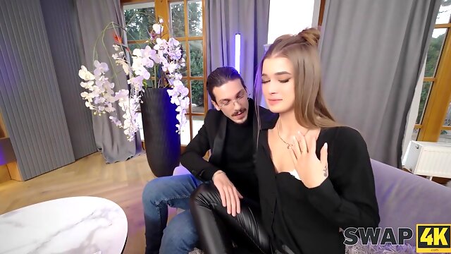 Two Young And Beautiful Chicks Fucking A Huge Cock In A