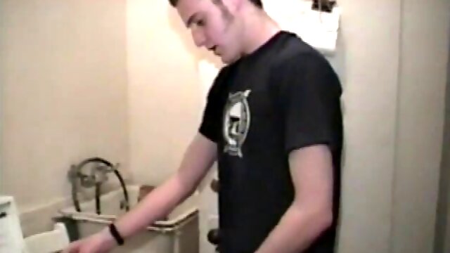 This scene effectively creates the illusion of sneaking up on a dude jacking off. Donatello spreads his porn magazine on the washer and gets down to business.
