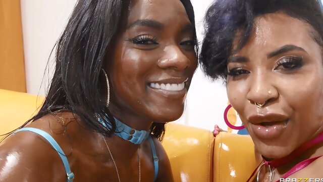 Oiled Up Pussy Play With Ana Foxxx And Demi Sutra