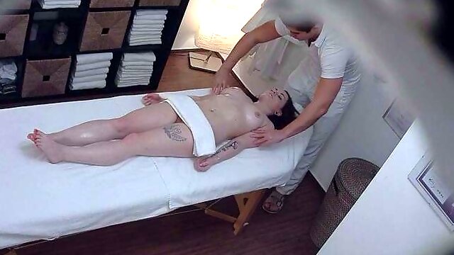 Brunette on a massage