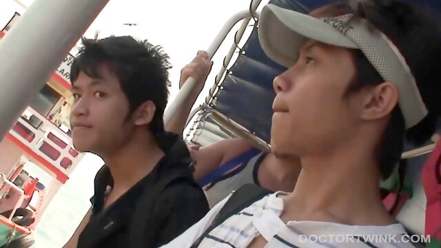 Asians exploring their medical fetish with no condom and golfing theme