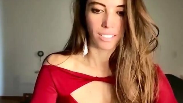 Cute curly brunette solo webcam masturbation