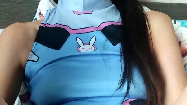 Orgasm From a Dildo. Cream Drips