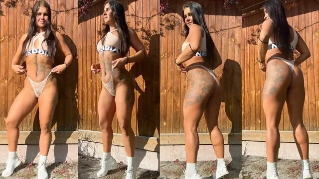 Outdoor Fucking with Leaking Pussy