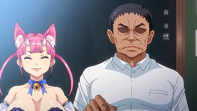 Curvy succubus virgins give it up to their lecturer