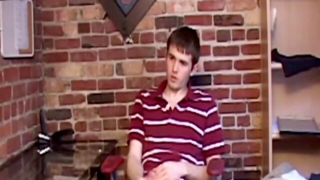 Super horny James ONeil needs to squeeze one out so he releases his cock and starts working up a boner. Naked and rock hard, he fingers his hole, while stroking with determination. The butt play definitely helps James coax out a huge nut.