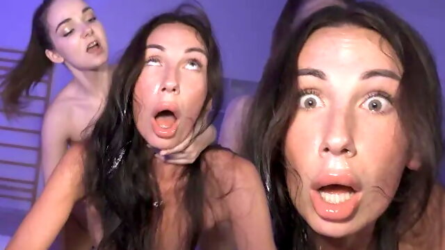 Submissive Bimbo Teen Cums Her Brains Out During Cervix Crushing Ffm Rough Fuck