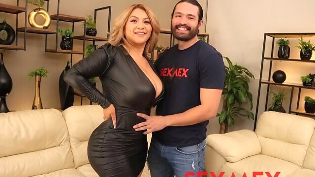 Beautiful big-bottomed chick Sandra Paola is jumping on a big cock