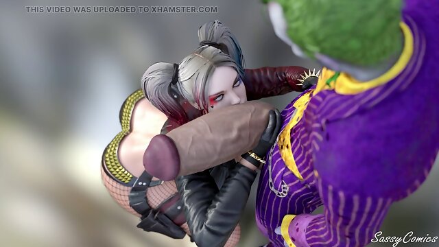 The Joker pummel Harley Quinn - Massive pink cigar anal - sassyComics