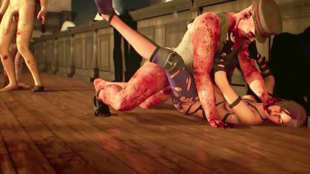 Jill Valentine gets gangbanged by zombies and knocked up in this Resident Evil hentai animation