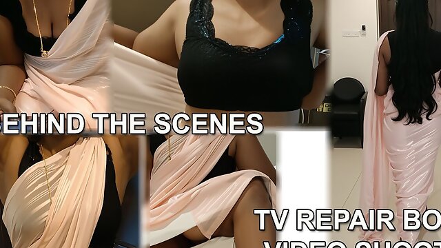 Seducing TV Repair Boy - Behind the Scenes of Wearing Saree
