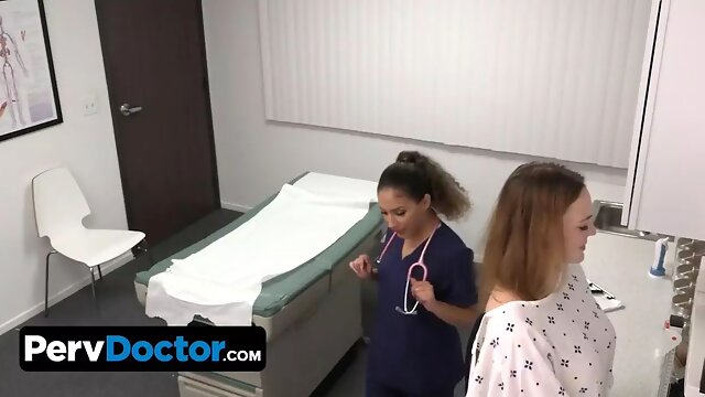 Pervdoctor - curvy teen needs sensational therapy and lets her therapist and nurse to take care of her