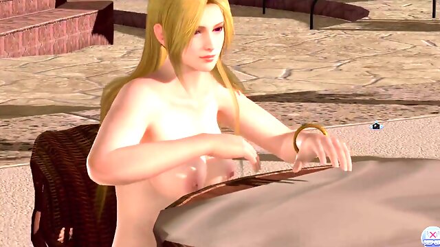 Close-up of a nude mod from DOA with bouncing boobs and jiggly ass