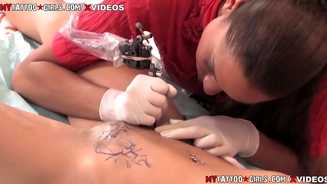 AMINA SKY LOWER BELLY TATTOO