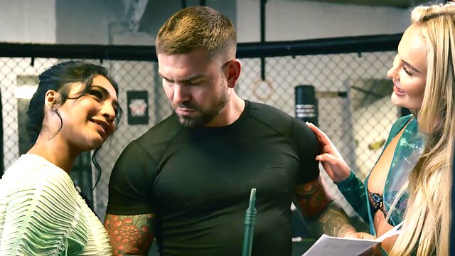 Yasmina Khan and Ali Rose pleasuring tattooed dude in all possible ways