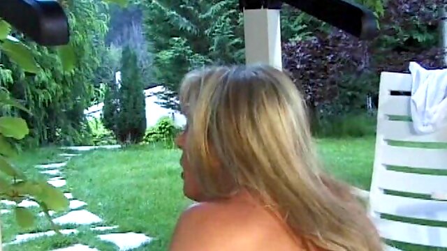 Strong Big Boobed French Blonde MILF Assfucked Outdoors