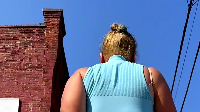 Puerto Rican Boricua Woman - Thick Legs - Natural Fat Ass - Mini Skirt-highheels - Walking - Slow Motion - Goddess Worship