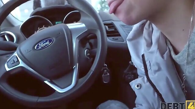 Debt4k. teen stunner wants to go shopping but first ever she sucks rod