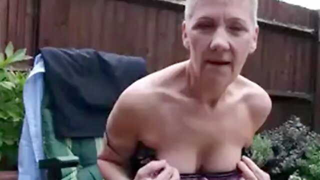 Short Blond Hair British Granny Masturbating