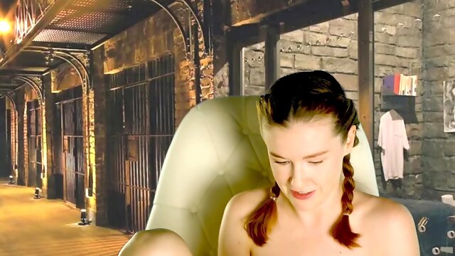 Beautiful teen brunette Jessica Sinn masturbates